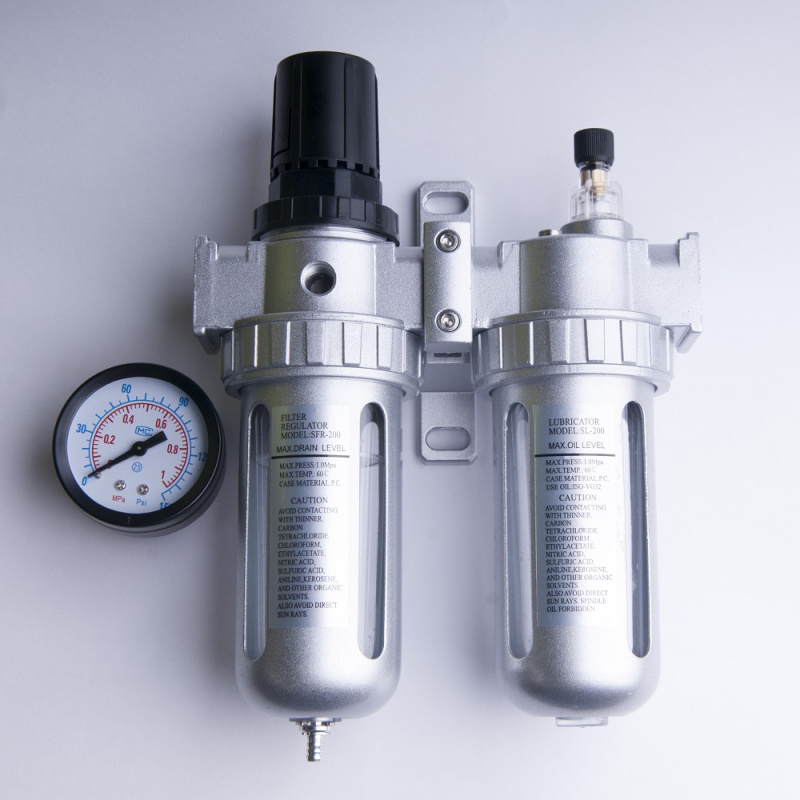 Редуктор-регулятор с манометром и лубрикатором ICAR