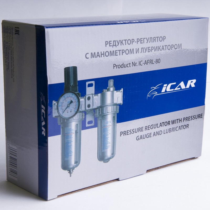 Редуктор-регулятор с манометром и лубрикатором ICAR