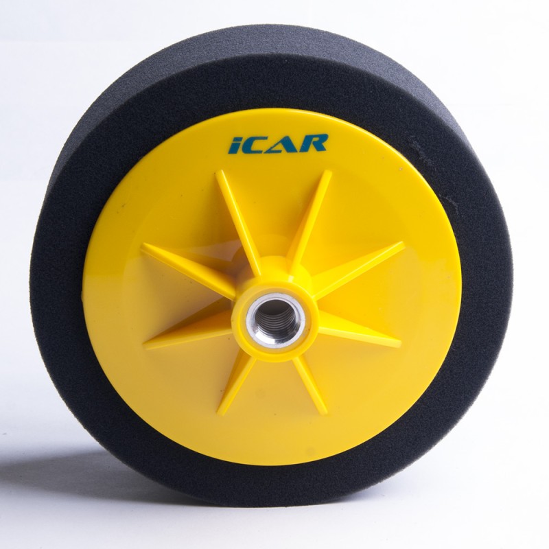 Полировальный поролон. круг ICAR D150mm (М14) T50mm мягкий черный