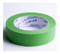 40м х 36мм Малярная водостойкая лента Зеленая Green ICAR  Semicrepped 120С