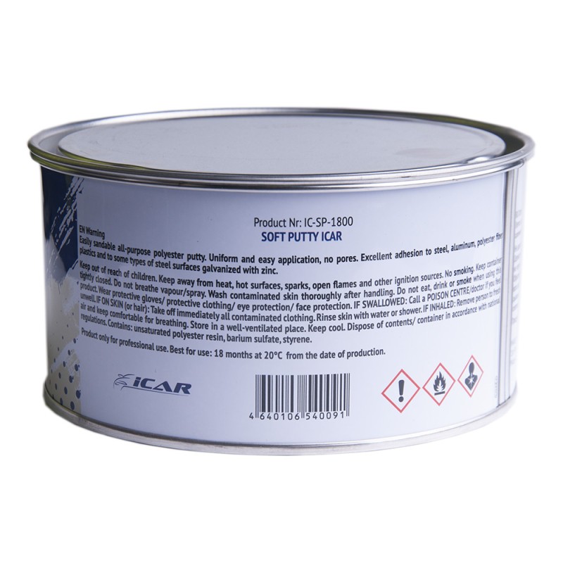 Шпатлевка ICAR SOFT PUTTY, 1.75 кг Шпатлевка ICAR SOFT PUTTY, 1.75 кг