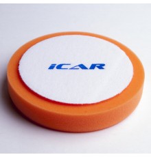 Полировальный поролон. круг ICAR D150mm (велкро 125mm) T30mm  жесткий оранжевый