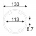 Головка для задней гайки дифференциала, d=133мм (MERCEDES, MAN) JTC