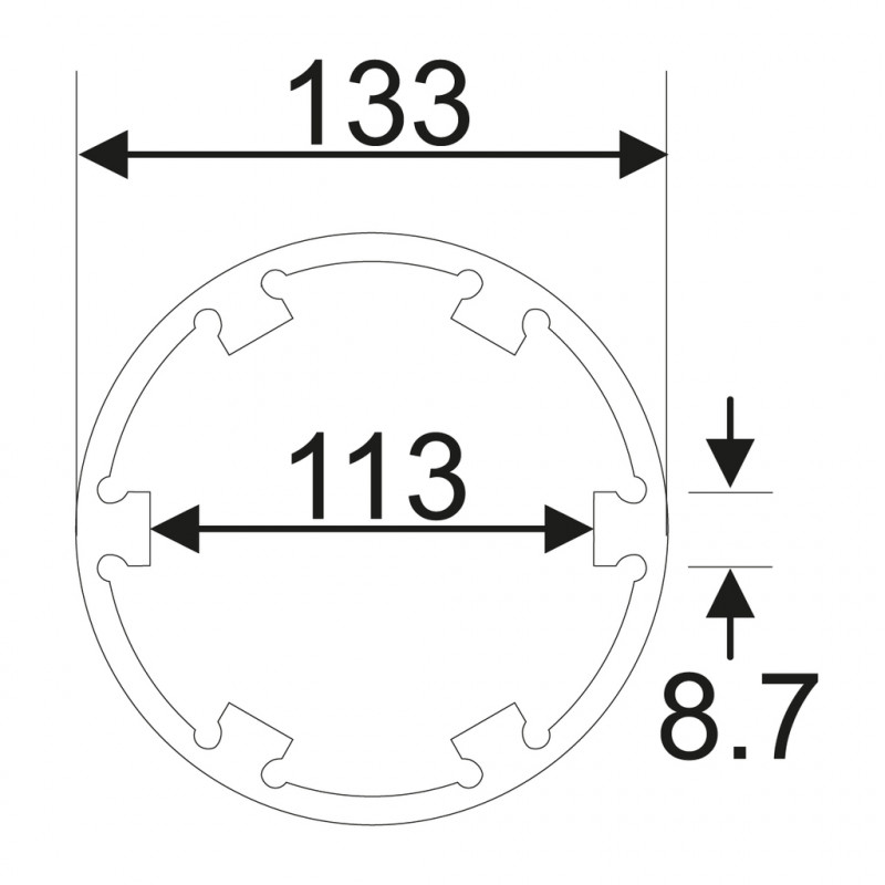 Головка для задней гайки дифференциала, d=133мм (MERCEDES, MAN) JTC