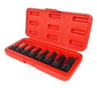Набор бит-головок 1/2" HEX H5-19ммх60мм ударных 8 предметов в кейсе JTC