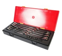 Набор ключей рожково-накидных трещоточных 14 предметов в кейсе JTC