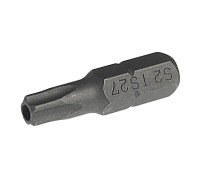 Бита TORX TS27Hх25мм 1/4" 5-ти гранная с отверстием JTC