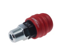 Переходник для компрессора M3/8" быстросъемный наружная резьба композитный двухрежимный JTC