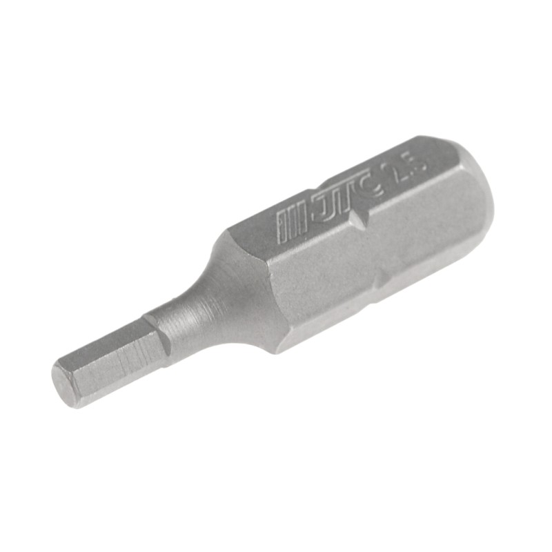 Бита HEX H2.5х25мм 1/4" DR 6-ти гранная S2 JTC Бита HEX H2.5х25мм 1/4" DR 6-ти гранная S2 JTC
