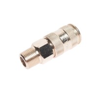 Переходник для компрессора M3/8" быстросъемный с клапаном наружная резьба JTC