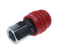 Переходник для компрессора F3/8" быстросъемный внутренняя резьба композитный двухрежимный JTC