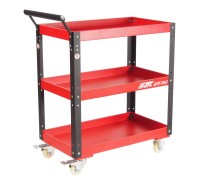 Тележка инструментальная 3 секции красная с открытым отсеком JTC