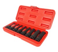 Набор бит-головок 1/2" HEX H5-19ммх78мм ударных 8 предметов в кейсе JTC