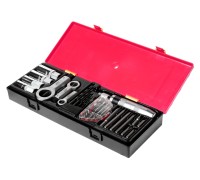 Набор инструментов для демонтажа крепежных элементов с поврежденной резьбой 26 предметов в кейсе JTC