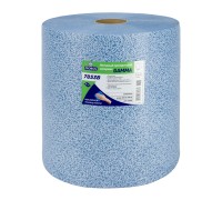 Нетканый протирочный материал PROBOS GAMMA 7853B, 85 г/м2, голубой, V-тиснение, 32х36см, 500л/рулон