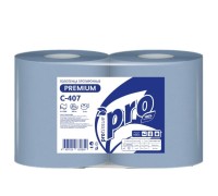 Протирочная бумага 24х35 2сл 350м PROtissue Premium синяя (С407)
