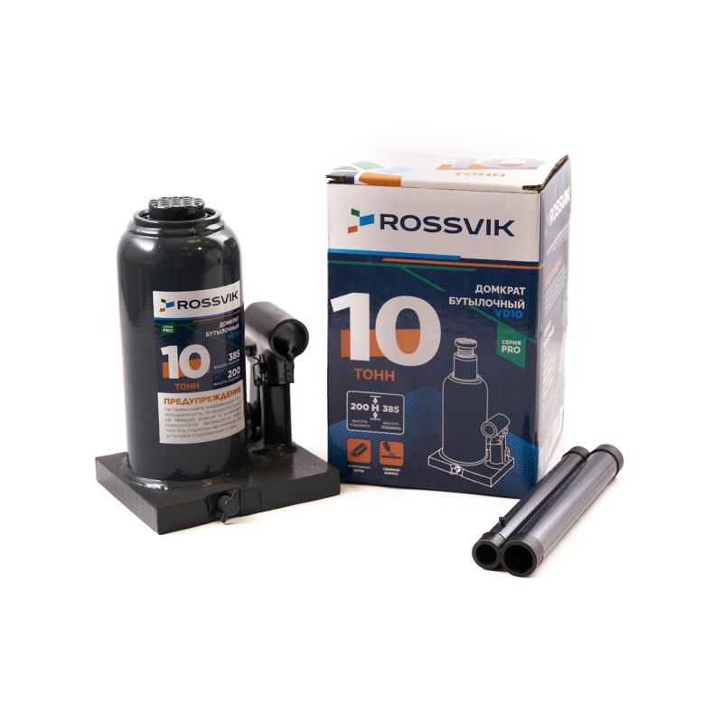 Домкрат бутылочный ROSSVIK PRO V010, г/п 10,0т Домкрат бутылочный ROSSVIK PRO V010, г/п 10,0т