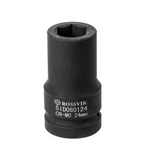 SID060124 Головка торцевая ударная, глубокая ROSSVIK, 1", 24мм