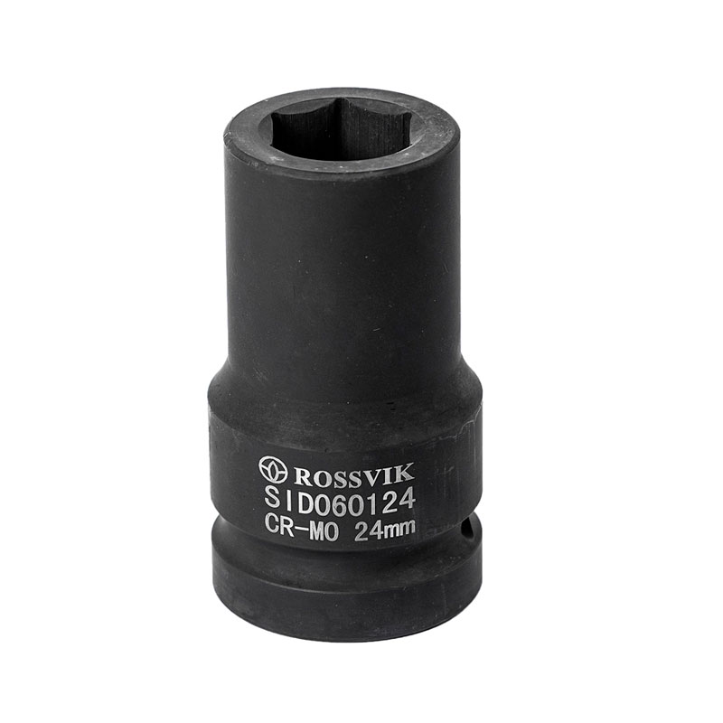 SID060124 Головка торцевая ударная, глубокая ROSSVIK, 1", 24мм SID060124 Головка торцевая ударная, глубокая ROSSVIK, 1", 24мм
