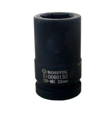 SID060132 Головка торцевая ударная, глубокая ROSSVIK, 1", 32мм