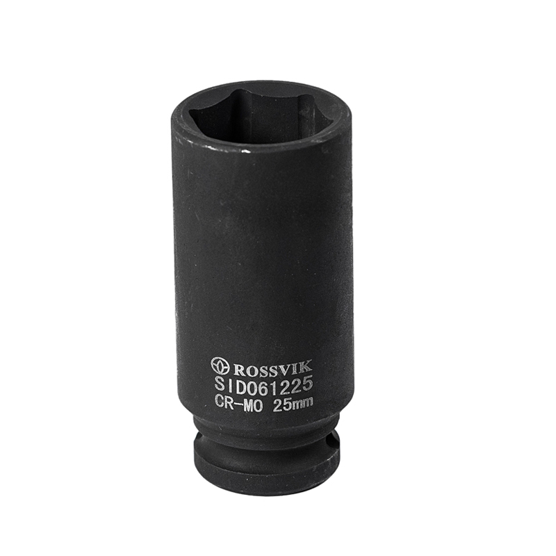 SID061225 Головка торцевая ударная, глубокая ROSSVIK, 1/2", 25мм SID061225 Головка торцевая ударная, глубокая ROSSVIK, 1/2", 25мм