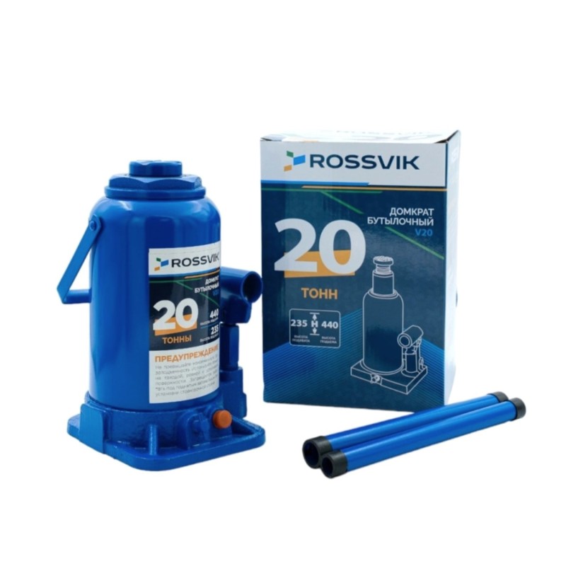 Домкрат бутылочный ROSSVIK V20, г/п 20,0т Домкрат бутылочный ROSSVIK V20, г/п 20,0т