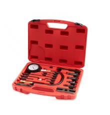 ST108 Компрессометр для дизельных ДВС с адаптерами, 0-1000PSI (0-70бар), 17 предметов