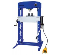 Пресс гидравлический 50 тонн, напольный, ручной/пневматический привод, цвет синий RAL 5005 ROSSVIK