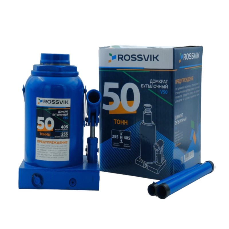 Домкрат бутылочный ROSSVIK V50, г/п 50,0т Домкрат бутылочный ROSSVIK V50, г/п 50,0т