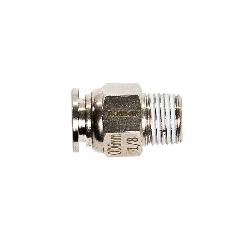 B180/6.R Цанговый разъем ROSSVIK M1/8" - 6х4мм B180/6.R Цанговый разъем ROSSVIK M1/8" - 6х4мм