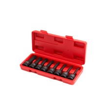 ST243 Набор головок ударных ROSSVIK 1/2", Spline M5-M18, 8 предметов