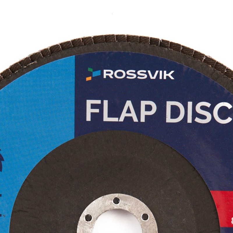 Круг шлифовальный лепестковый ROSSVIK 180*22мм 80 Grit. Тип29, Zr, 80м/с, 8500об/мин Круг шлифовальный лепестковый ROSSVIK 180*22мм 80 Grit. Тип29, Zr, 80м/с, 8500об/мин