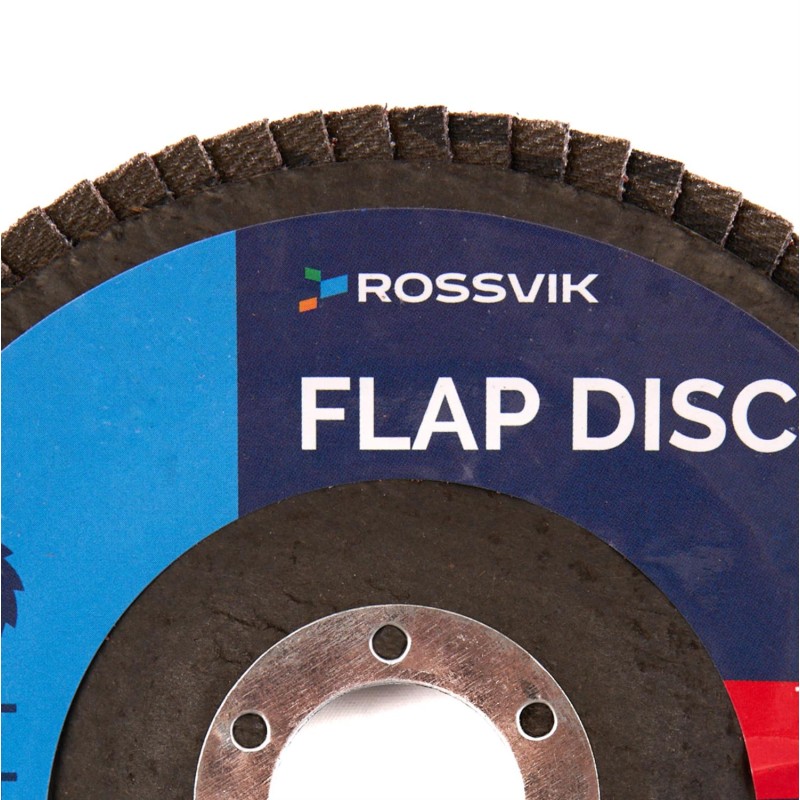 Круг шлифовальный лепестковый ROSSVIK 125*22мм 80 Grit. Тип29, Zr, 80м/с, 12250об/мин Круг шлифовальный лепестковый ROSSVIK 125*22мм 80 Grit. Тип29, Zr, 80м/с, 12250об/мин
