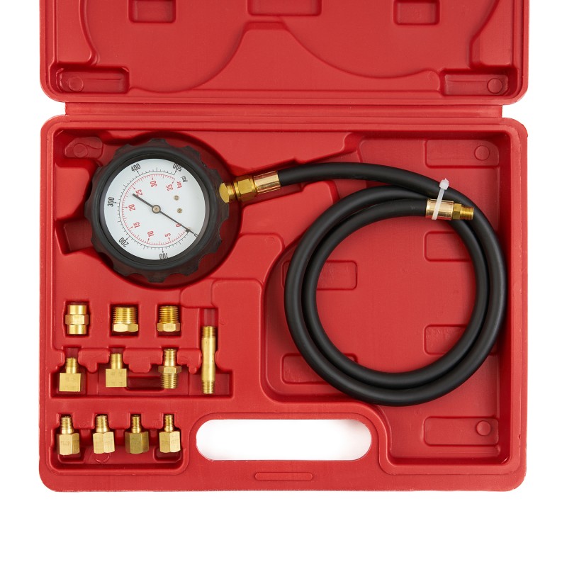 ST106 Тестер давления масла с адаптерами, 0-500PSI (0-35бар) ST106 Тестер давления масла с адаптерами, 0-500PSI (0-35бар)