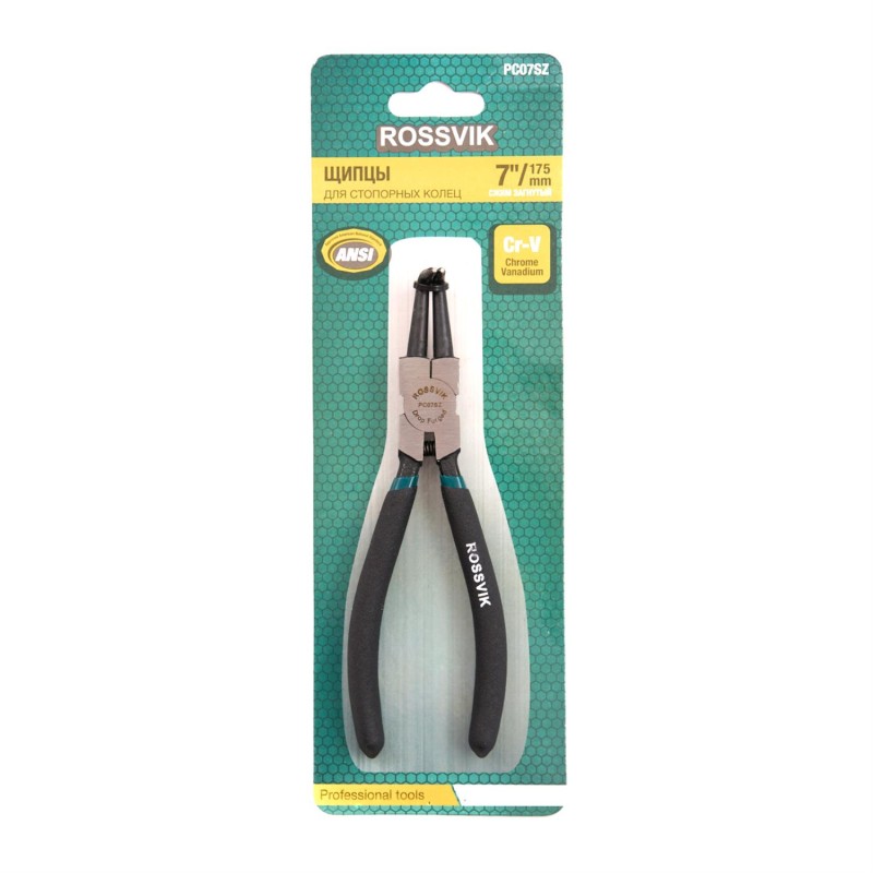 PC07SZ Щипцы для стопорных колец ROSSVIK 7" сжим загнутый PC07SZ Щипцы для стопорных колец ROSSVIK 7" сжим загнутый