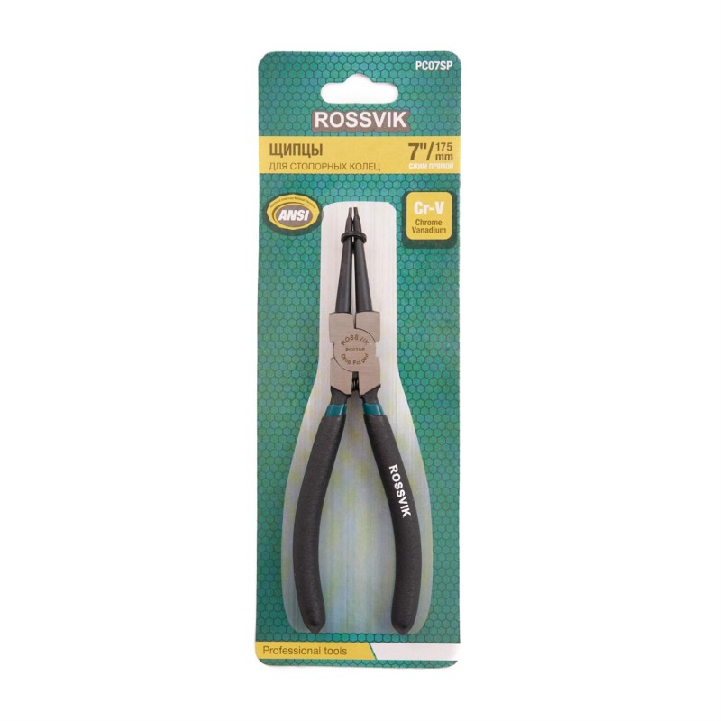 PC07SP Щипцы для стопорных колец ROSSVIK 7" сжим прямой PC07SP Щипцы для стопорных колец ROSSVIK 7" сжим прямой