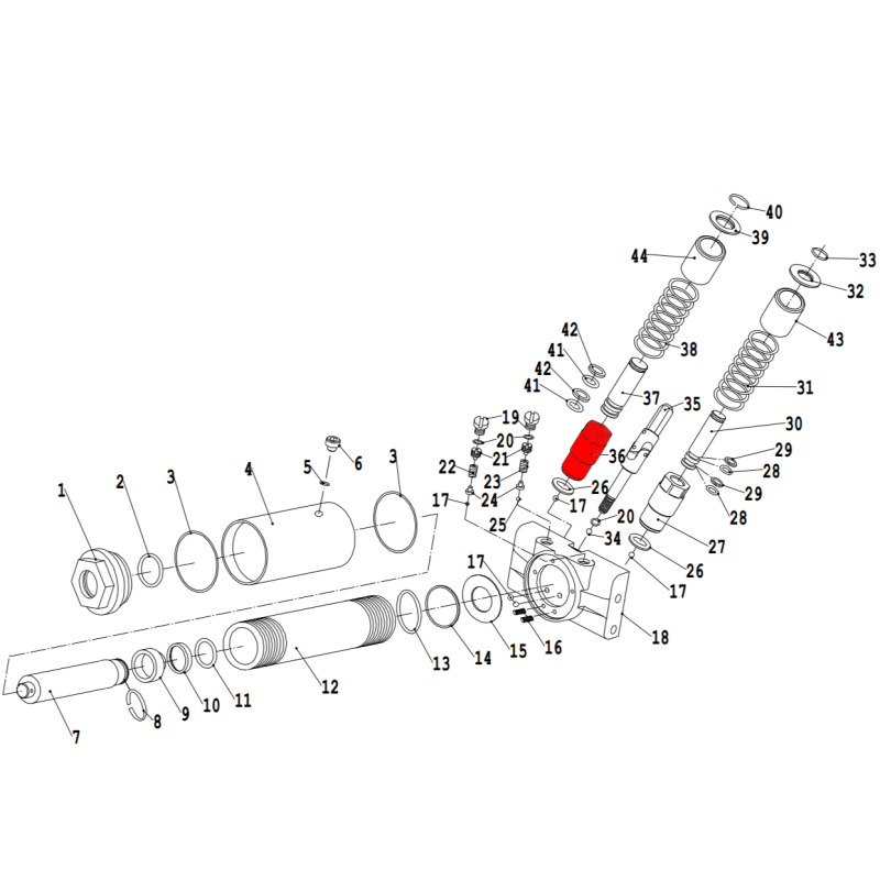 Цилиндр плунжера V3.5 (Plunger cylinder d20mm) Цилиндр плунжера V3.5 (Plunger cylinder d20mm)