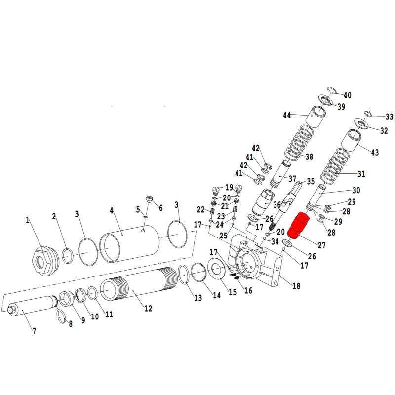 Цилиндр плунжера V3, V3LP, V3.5 (Plunger cylinder d15mm) Цилиндр плунжера V3, V3LP, V3.5 (Plunger cylinder d15mm)