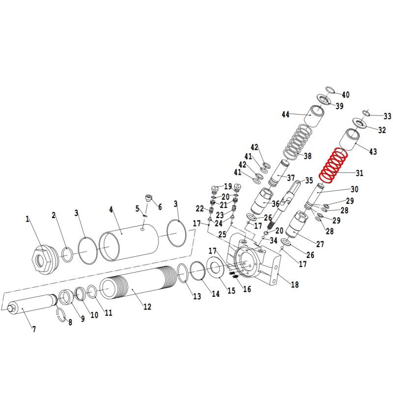 Пружина плунжера V3.5 (Plunger spring d33mm x 96mm) Пружина плунжера V3.5 (Plunger spring d33mm x 96mm)