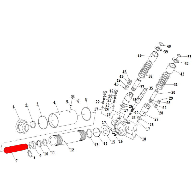Шток гидроцилиндра V3.5 (Rod hydraulic cylinder d30 x 167mm) Шток гидроцилиндра V3.5 (Rod hydraulic cylinder d30 x 167mm)