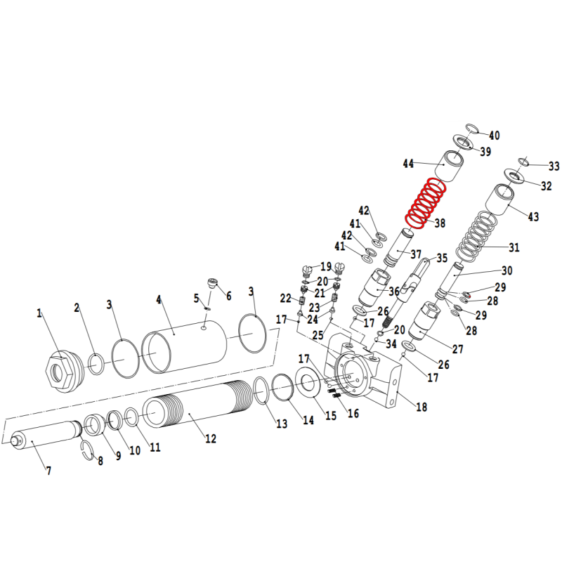Пружина плунжера V3.5 (Plunger spring d36.5mm x 100mm) Пружина плунжера V3.5 (Plunger spring d36.5mm x 100mm)