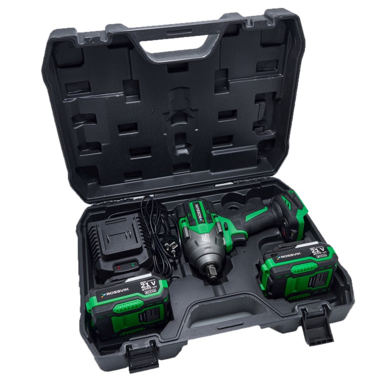 Гайковерт аккумуляторный ROSSVIK RIW-1000, 1/2", 1000Nm, 21В, 1,9кг (Арт.RIW1000/2, 2 АКБ, ЗУ, кейс) Гайковерт аккумуляторный ROSSVIK RIW-1000, 1/2", 1000Nm, 21В, 1,9кг (Арт.RIW1000/2, 2 АКБ, ЗУ, кейс)