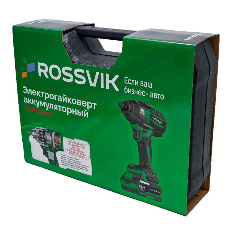Гайковерт аккумуляторный ROSSVIK RIW-1000, 1/2", 1000Nm, 21В, 1,9кг (арт.RIW1000/1, 1 АКБ, ЗУ, кейс) Гайковерт аккумуляторный ROSSVIK RIW-1000, 1/2", 1000Nm, 21В, 1,9кг (арт.RIW1000/1, 1 АКБ, ЗУ, кейс)