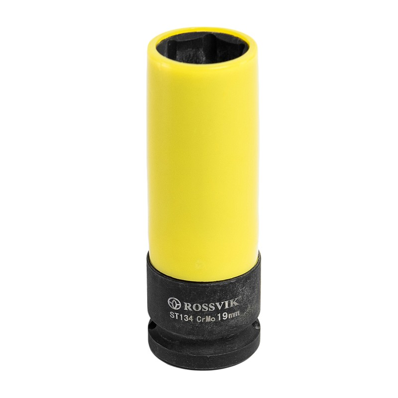 ST134 Набор головок ударных глубоких тонкостенных ROSSVIK 1/2", 17,19,21мм с цветной пластиковой вту