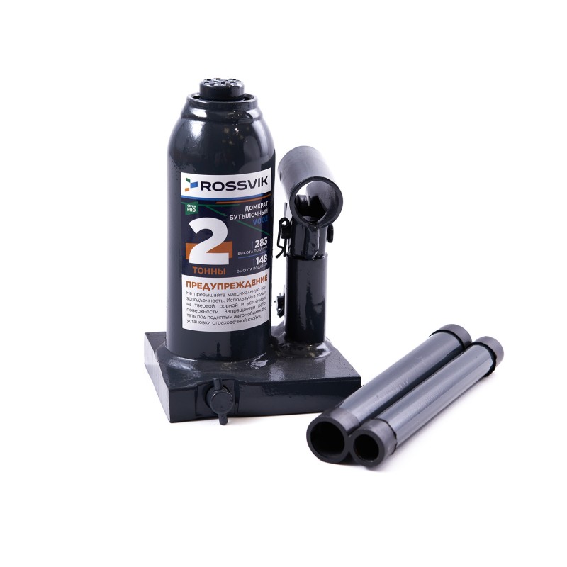 Домкрат бутылочный ROSSVIK PRO V002, г/п 2,0т Домкрат бутылочный ROSSVIK PRO V002, г/п 2,0т