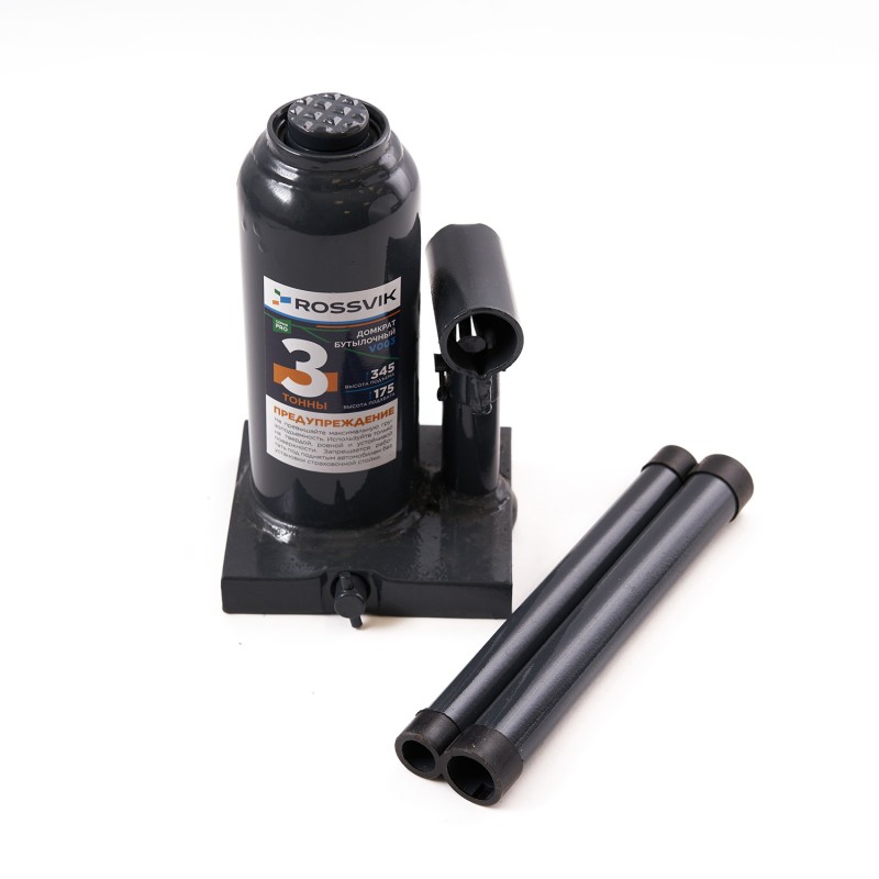 Домкрат бутылочный ROSSVIK PRO V003, г/п 3,0т Домкрат бутылочный ROSSVIK PRO V003, г/п 3,0т