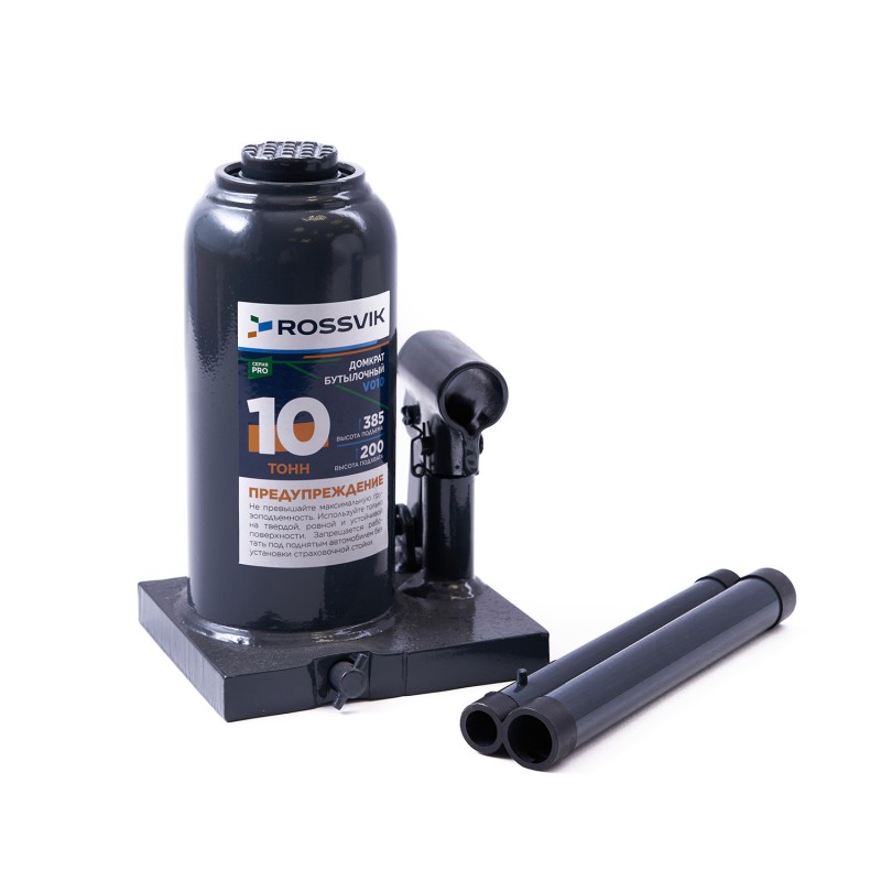 Домкрат бутылочный ROSSVIK PRO V010, г/п 10,0т Домкрат бутылочный ROSSVIK PRO V010, г/п 10,0т