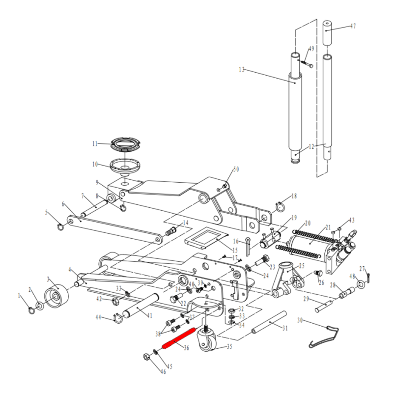 Шпилька соединительная V3.5 (Reinforcing rod pos.36) Шпилька соединительная V3.5 (Reinforcing rod pos.36)