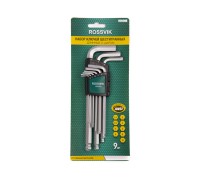 H0509S Набор ключей шестигранных ROSSVIK, 9пр длинные с шаром