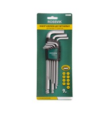 H0509S Набор ключей шестигранных ROSSVIK, 9пр длинные с шаром